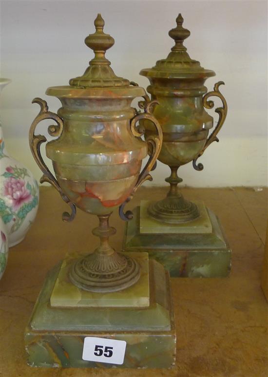 Pair of marble urns